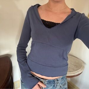 Urban Outfitters Blue Hoodie Top